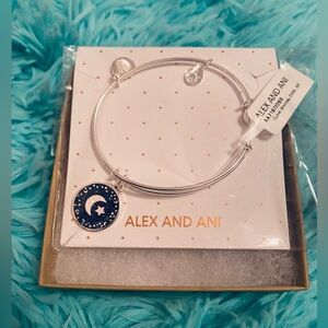 *NWT* Alex and Ani Silver/Blue Moon Charm Bracelet